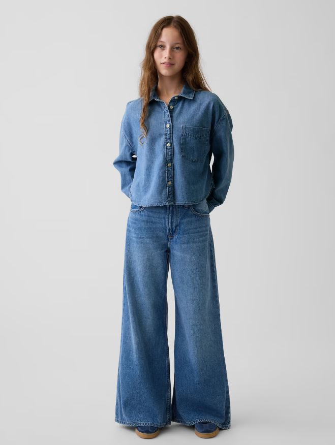Kids Low Rise Baggy Jeans